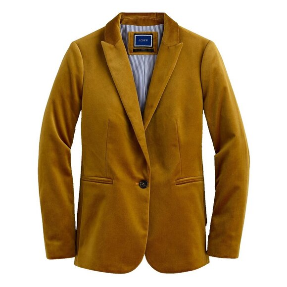 NWT J.Crew Petite Parke Blazer in Golden Brandy Cotton...